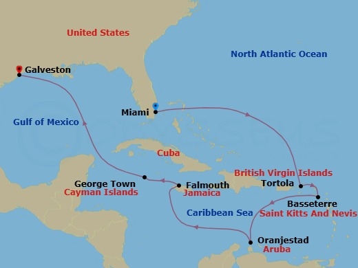 Caribbean Quest Route Map