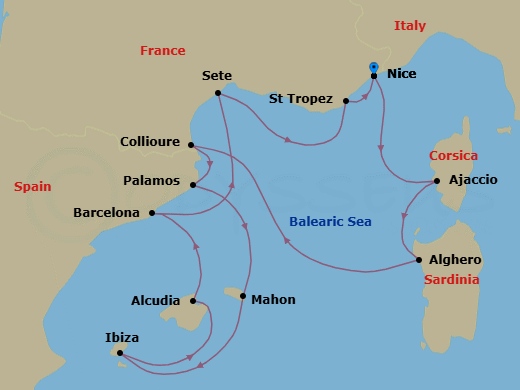Nice To Nice Route Map