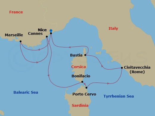 Riviera Rendezvous Route Map