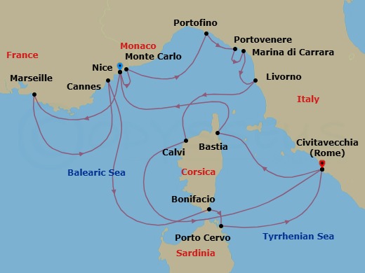 Discover The Glamour Of The Rivieras Route Map
