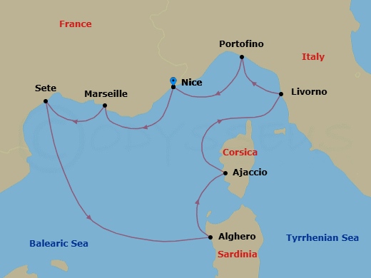 Nice To Nice Route Map