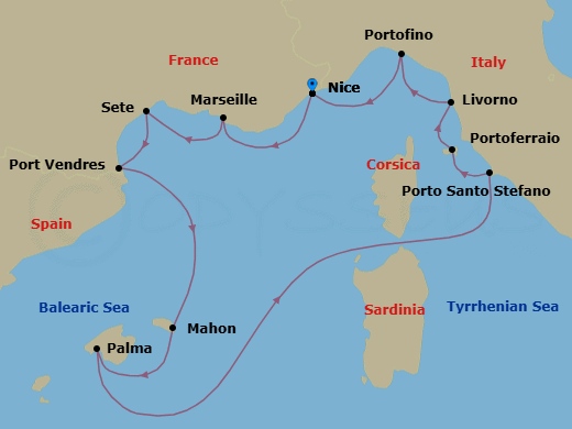 Nice To Nice Route Map