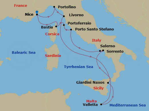 Nice To Nice Route Map