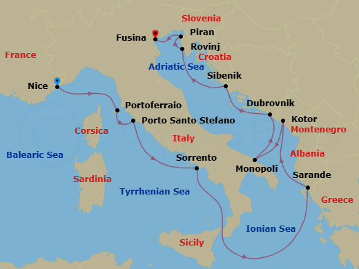 Cruise Route Map