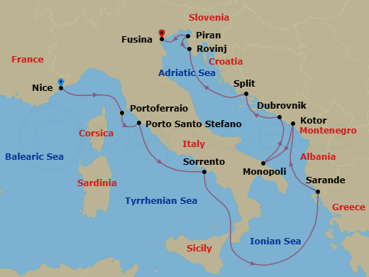 Cruise Route Map