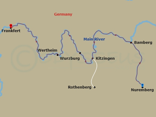 Classic Christmas Markets (2028) Route Map