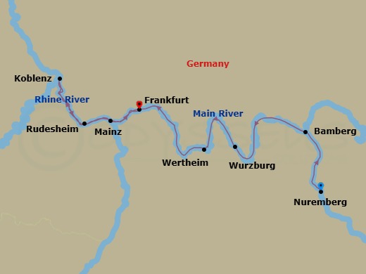 7 Night Magical Christmas Markets Of Germany Route Map