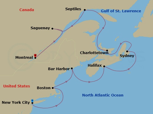 Harvest Tides Route Map