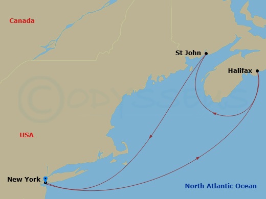 5-Day Canada Route Map