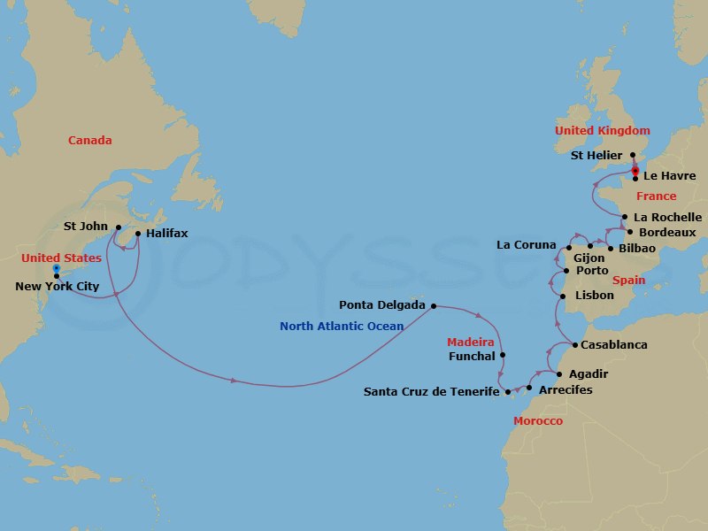 New World, Old World Route Map