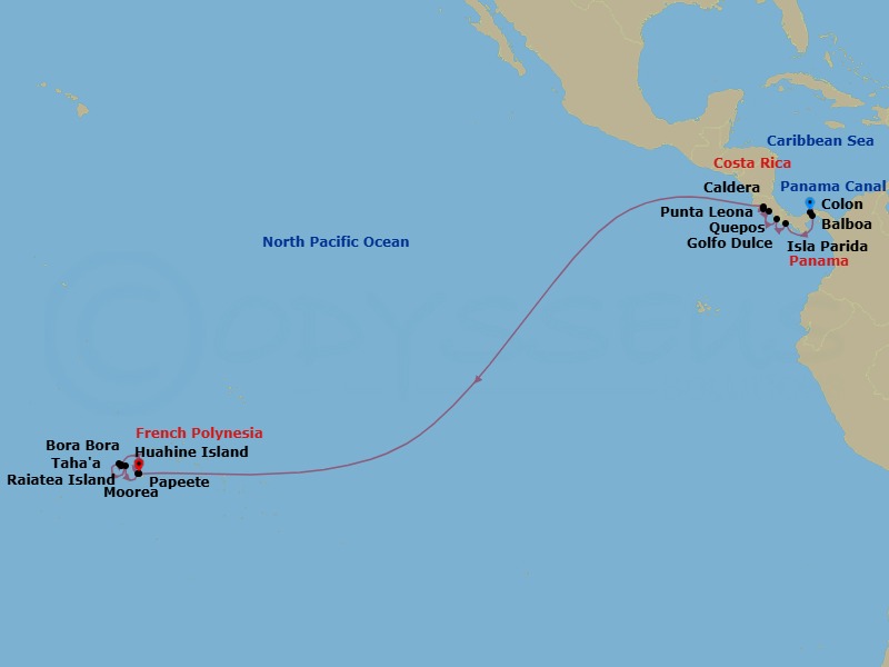Star Collector: Pacific Horizons From Panama To Tahiti Route Map