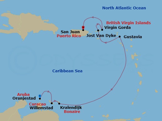 Island Trails: Aruba To The Virgin Islands Route Map
