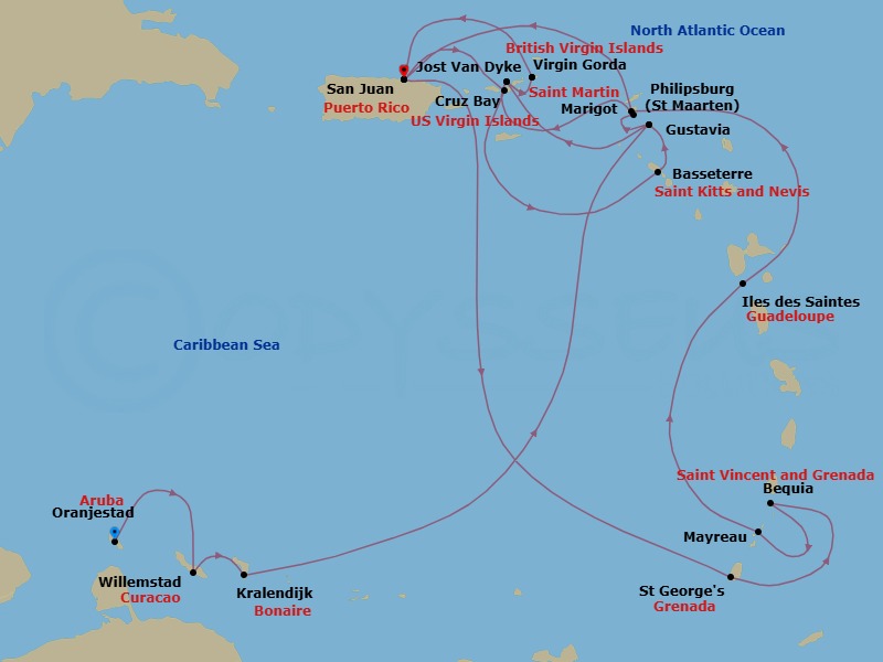 Star Collector: Caribbean Collection: Abc, Bvi & The Windwards Route Map