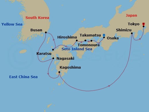 Grand Japan Route Map