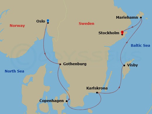 Scandinavian Discovery Route Map