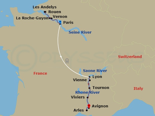 France's Finest Route Map