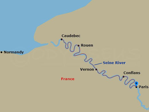 Paris To Normandy Route Map