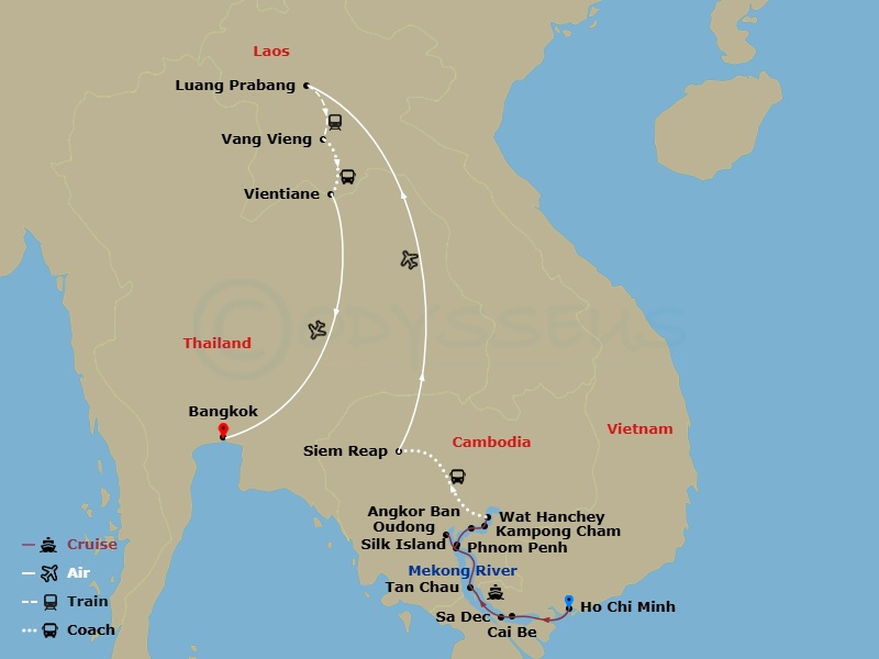 Journey Along The Mekong Route Map