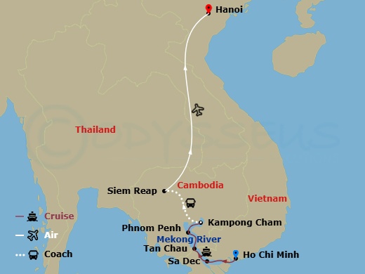 Magnificent Mekong Route Map