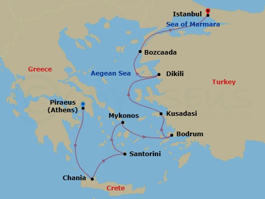 Ultimate Aegean Explorer Route Map