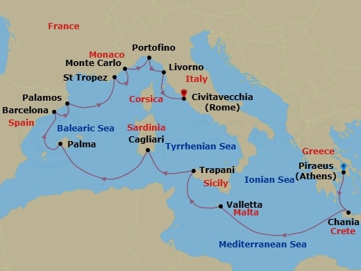 The Mediterranean Feast Route Map