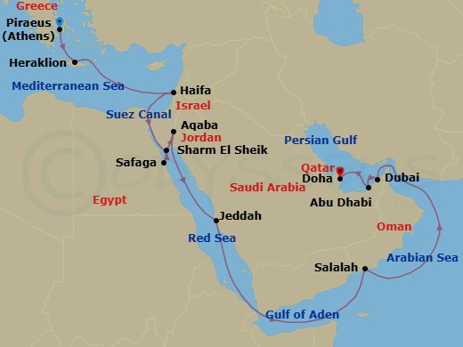 Path Of The Great Empires Route Map