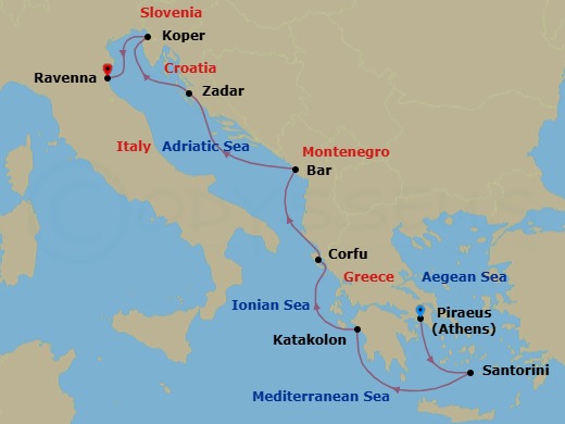 7 Nights Europe - Route Map