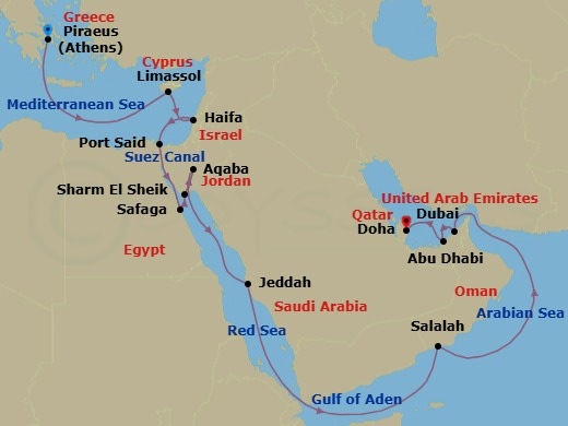Oceans Of Antiquity Route Map