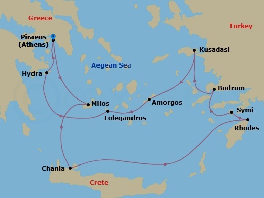 Athens Roundtrip Route Map