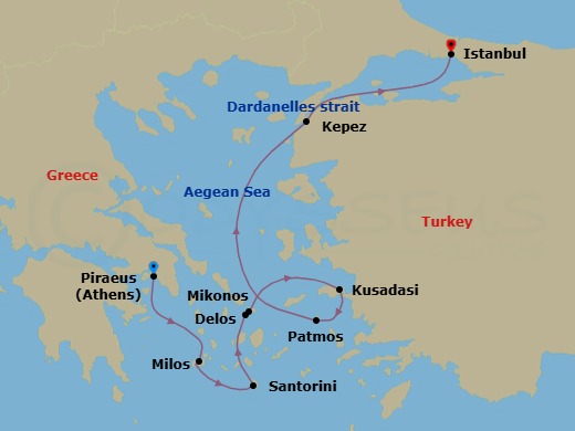 Athens To Istanbul Adventure Route Map