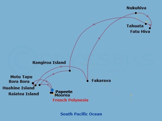 Papeete To Papeete Route Map