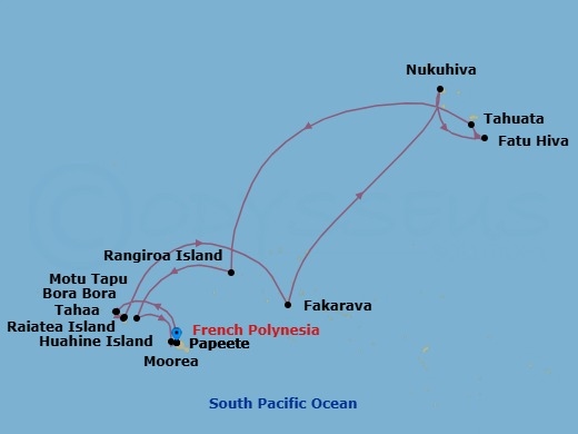 Papeete To Papeete Route Map