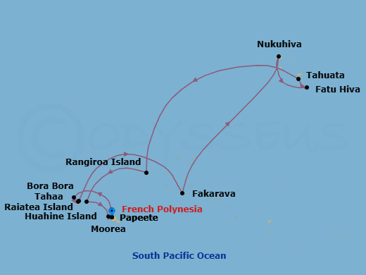 Papeete To Papeete Route Map