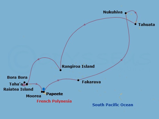 Papeete To Papeete Route Map