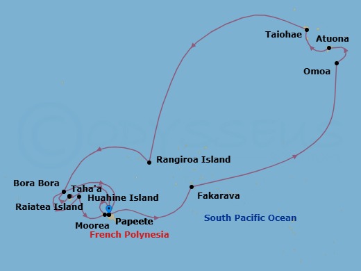 Star Collector: The Best Of The Marquesas & French Polynesia Route Map