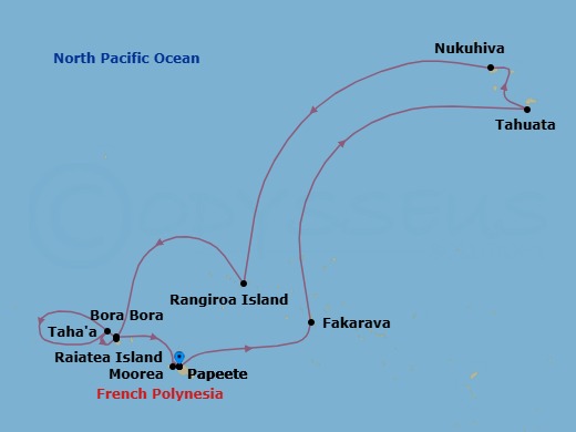 Papeete To Papeete Route Map