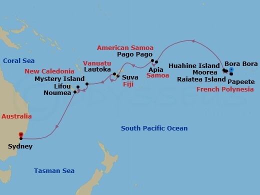 Pearls Of The Pacific Route Map