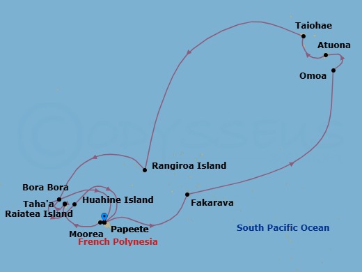 Star Collector: The Best Of The Marquesas & French Polynesia Route Map