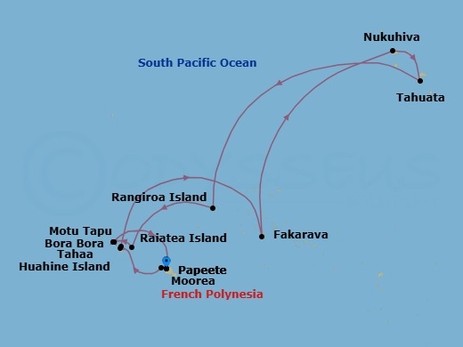 Papeete To Papeete Route Map