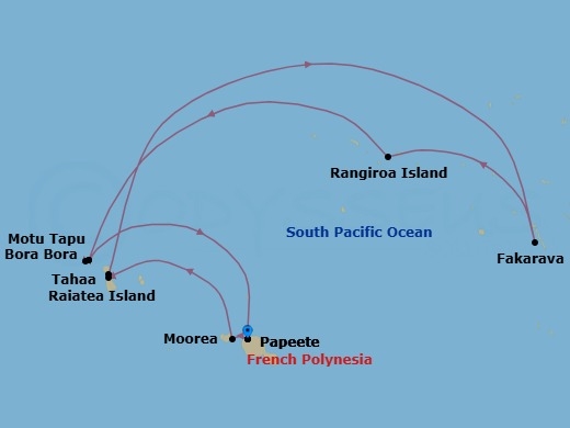 Papeete To Papeete Route Map