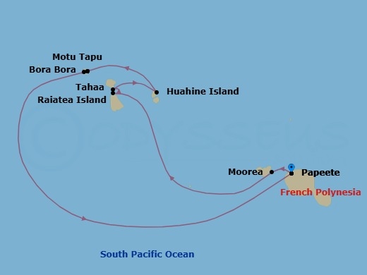 Papeete To Papeete Route Map