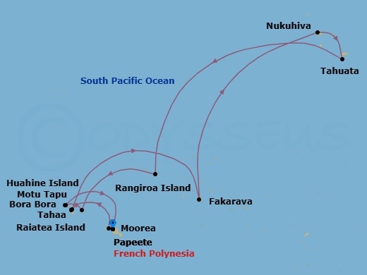 Papeete To Papeete Route Map