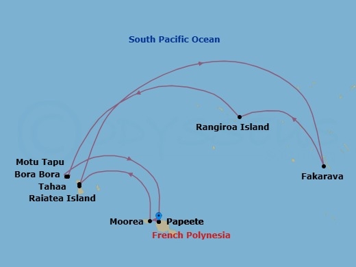 Papeete To Papeete Route Map