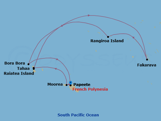 Papeete To Papeete Route Map