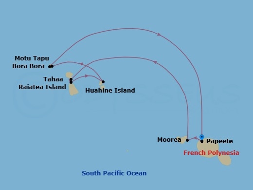 Papeete To Papeete Route Map