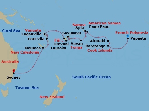 Isles Of The Navigators Route Map