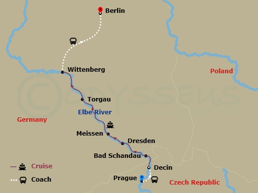 Elegant Elbe Route Map