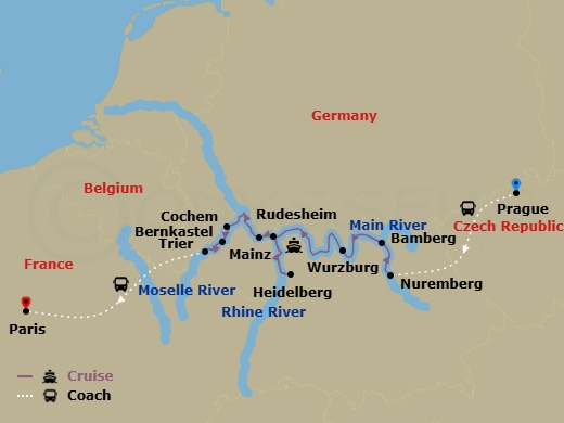 Cities of Light Route Map