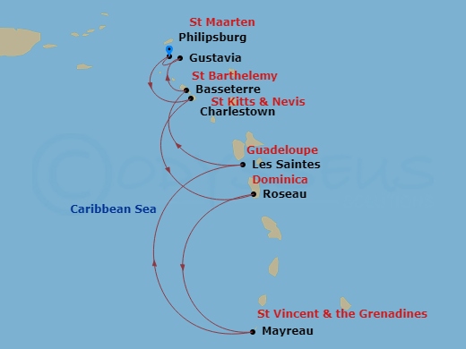 Classic Caribbean Route Map
