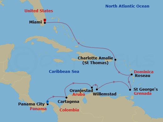 Bon Bini Aruba Route Map
